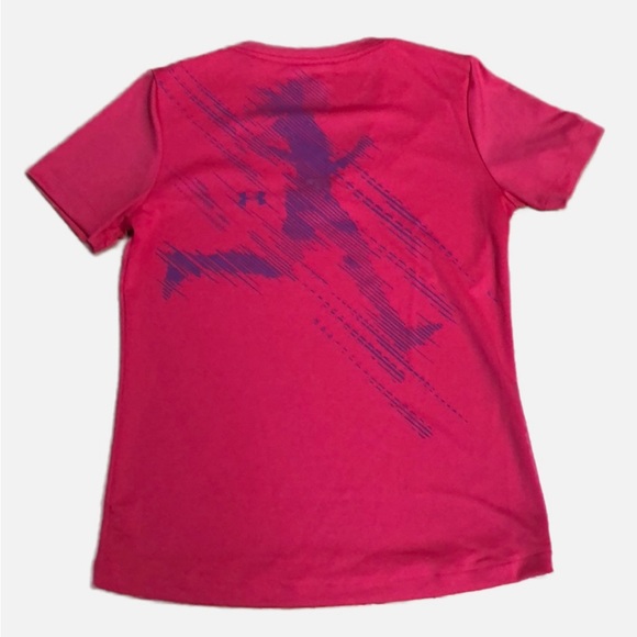 Under Armour Bundle of Two Athletic Tops Graphic Size Small Long & Short Sleeve - Picture 3 of 14